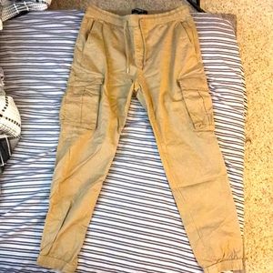 Khaki Cargo Joggers